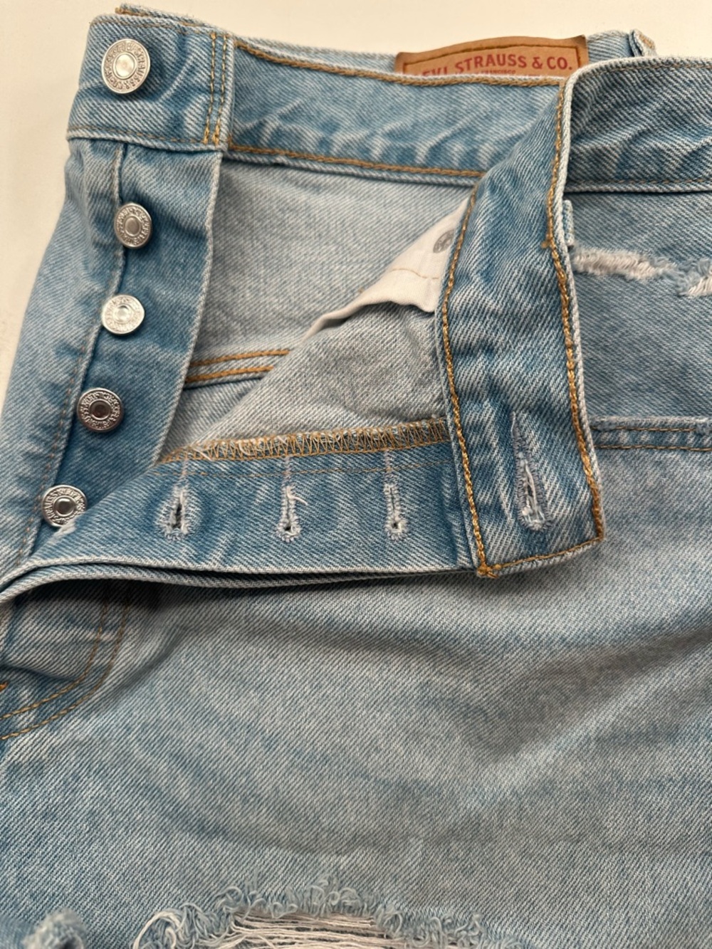 Levi's Light Blue 501 Button-Fly Jeans